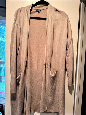 Splendid Knit Open Front Cardigan in Brown Size Small
